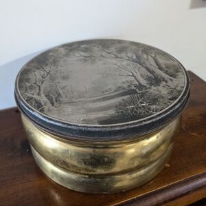 Antique Farberware Brass Humidor / Storage Jar | Brooklyn NY 1900s Collectible